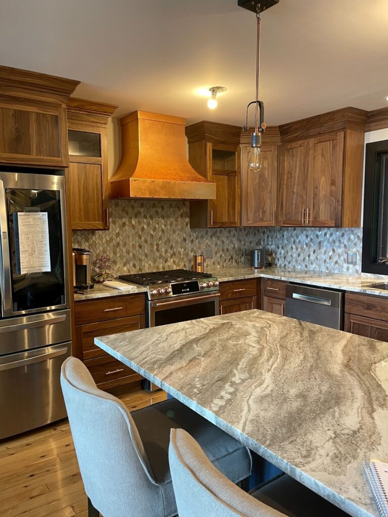 Lake house kitchen and dining room