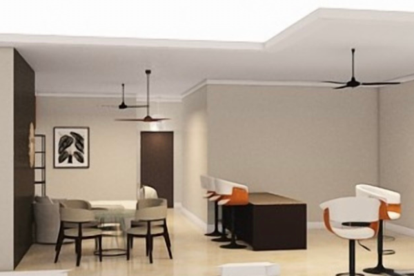 Open floor plan rendering